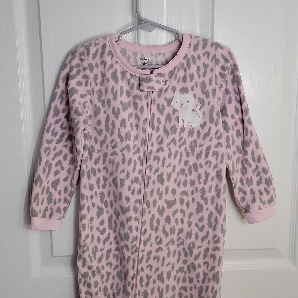 Carter’s Toddler Footed Pajamas Fleece One‑Piece Sleeper Size 4T
